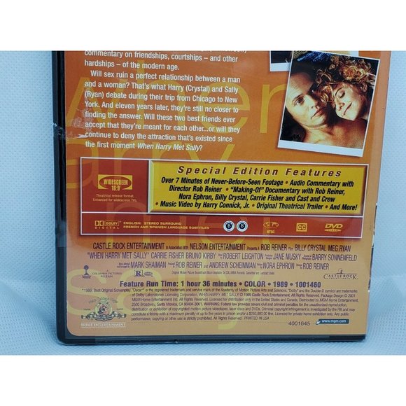 When Harry Met Sally DVD Special Edition Widescreen Billy Crystal (NEW/SEALED) - Picture 7 of 9